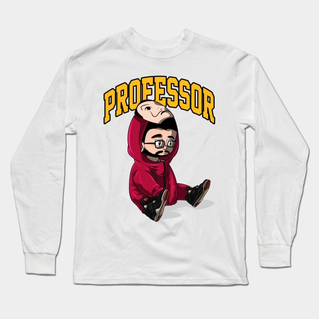 professor money heist Long Sleeve T-Shirt by namanyastudios